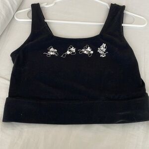 Disney black Mickey and Minnie tank top